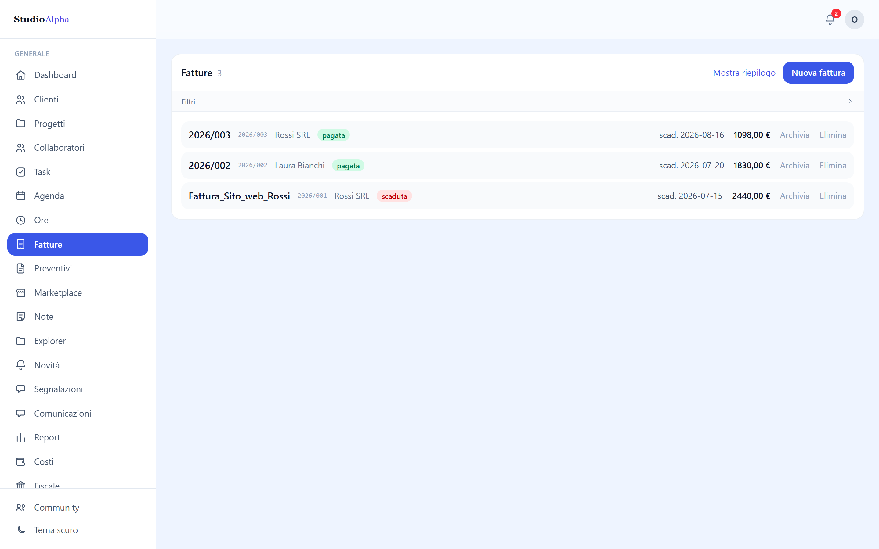 Invoices that keep themselves current